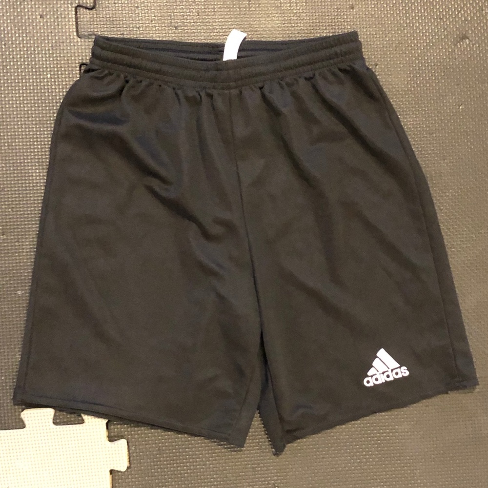 Adidas black soccer shorts, size: L